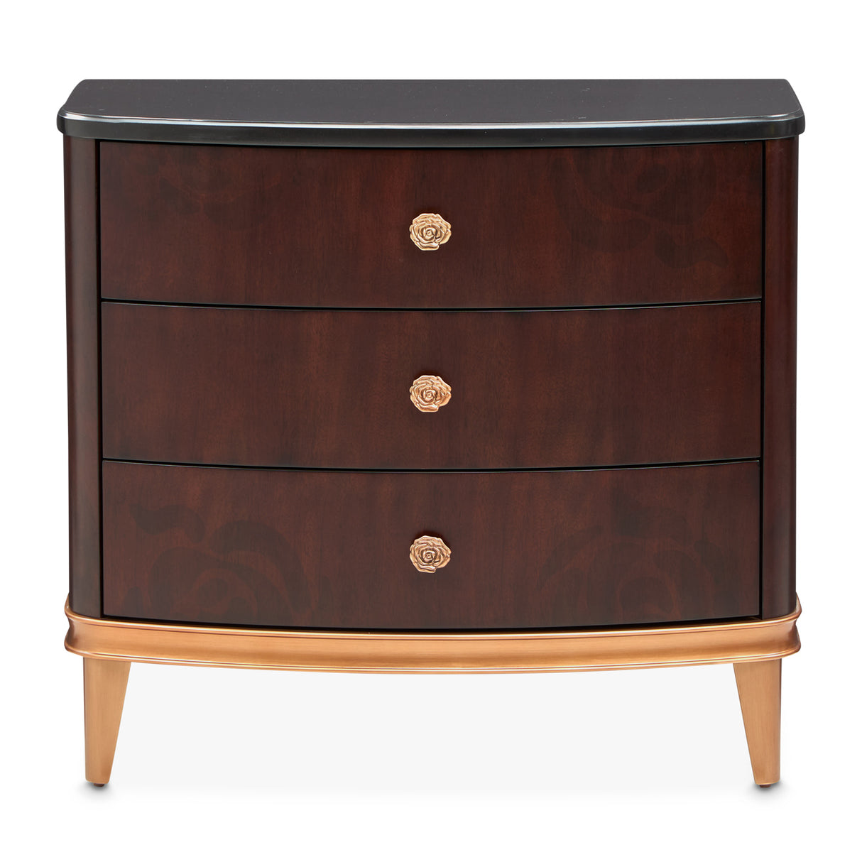 Camellia Field Pecan Warm Pecan Camellia Field Nightstand Warm Pecan from Michael Amini - Luna Furniture