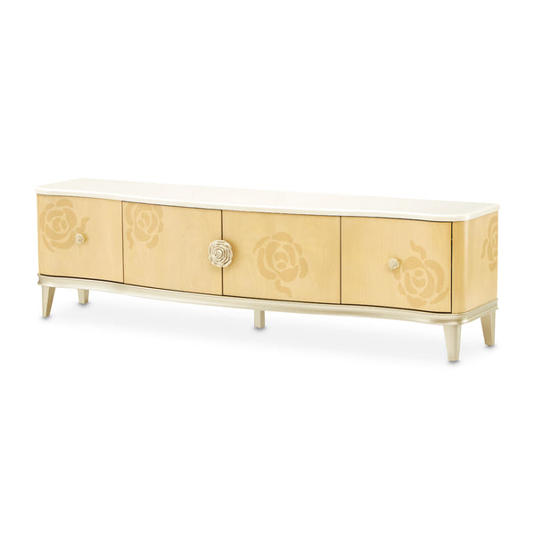 Camellia Field Caramel Media Cabinet