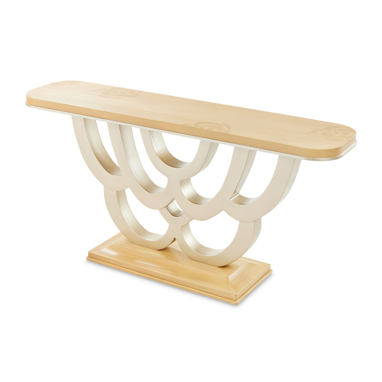 Camellia Field Caramel Console Table from Michael Amini - Luna Furniture