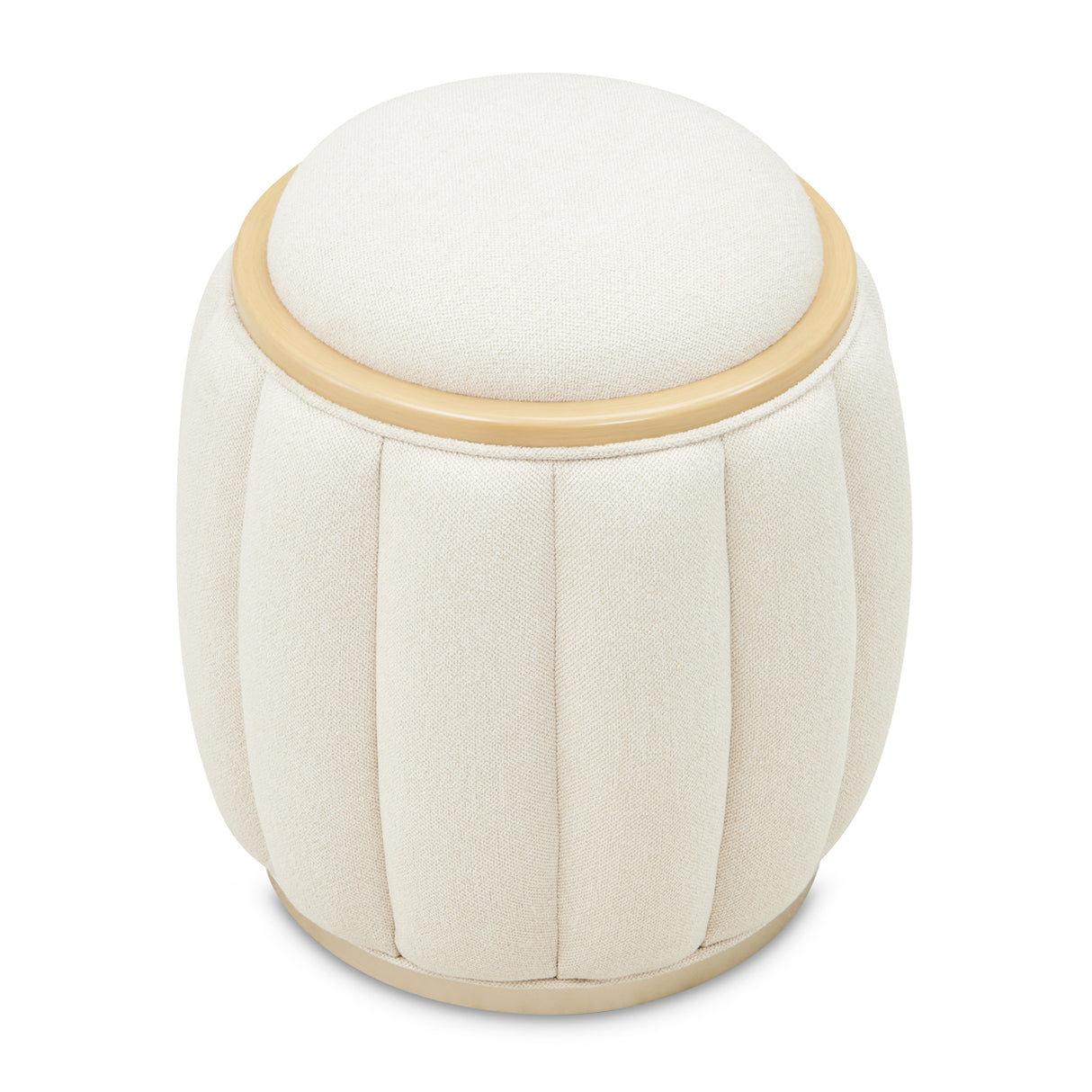 Camellia Field Caramel Round Accent Bench from Michael Amini - Luna Furniture
