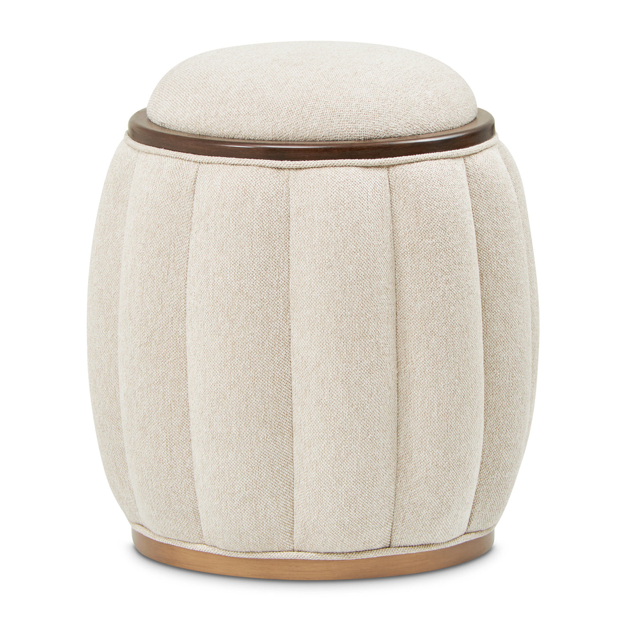 Camellia Field Pecan Warm Pecan Camellia Field Round Bench Warm Pecan from Michael Amini - Luna Furniture