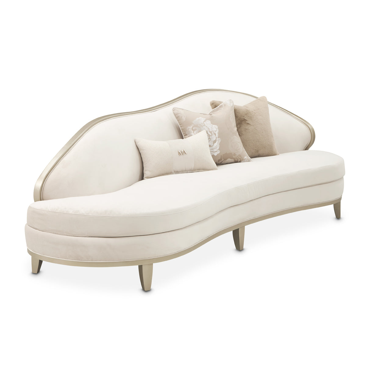 Camellia Field Caramel Asymmetrical Sofa from Michael Amini - Luna Furniture
