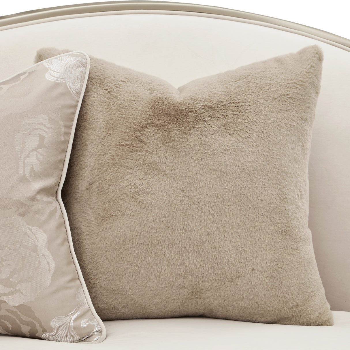 Camellia Field Caramel Asymmetrical Sofa from Michael Amini - Luna Furniture