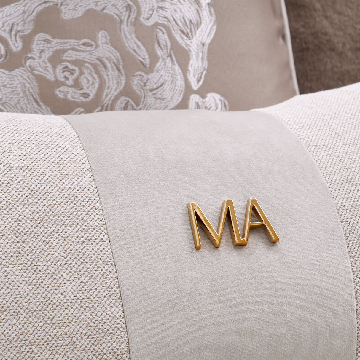 Camellia Field Pecan Warm Pecan Asymmetrical Sofa from Michael Amini - Luna Furniture