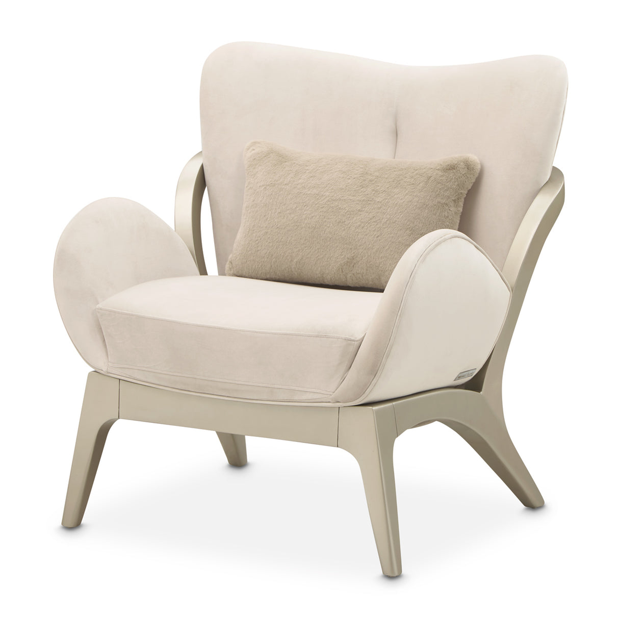 Camellia Field Caramel Camellia Field Accent Chair Ivory Caramel from Michael Amini - Luna Furniture