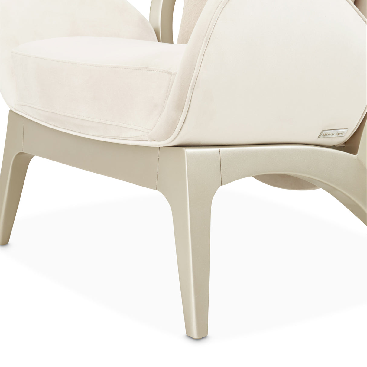 Camellia Field Caramel Camellia Field Accent Chair Ivory Caramel from Michael Amini - Luna Furniture