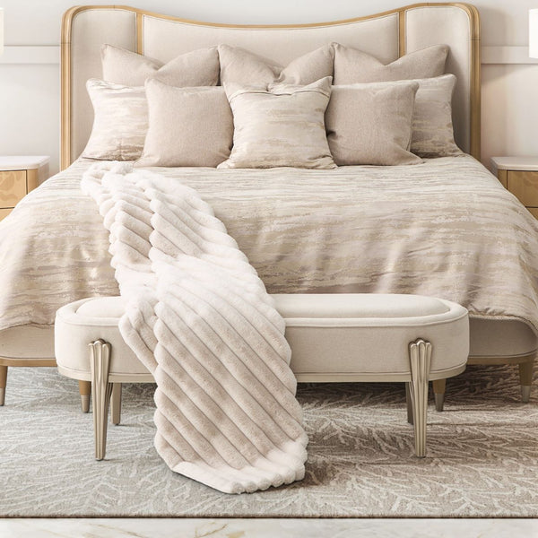 Camellia Field Caramel Accent Bench
