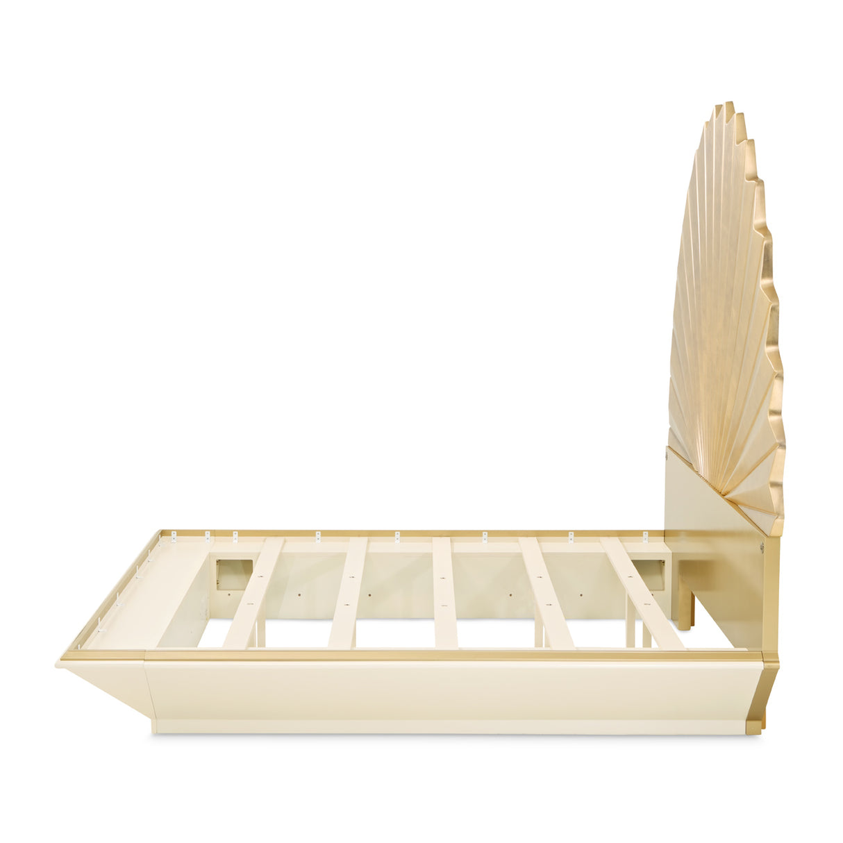 Fantosini Gold Gold Leaf Eastern King Fan Bed from Michael Amini - Luna Furniture