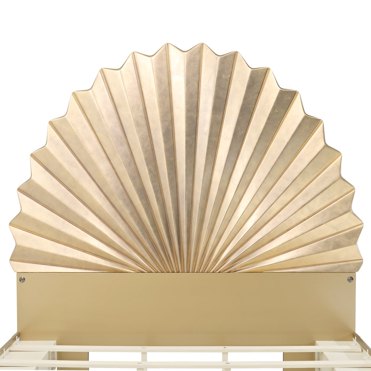 Fantosini Gold Gold Leaf Eastern King Fan Bed from Michael Amini - Luna Furniture