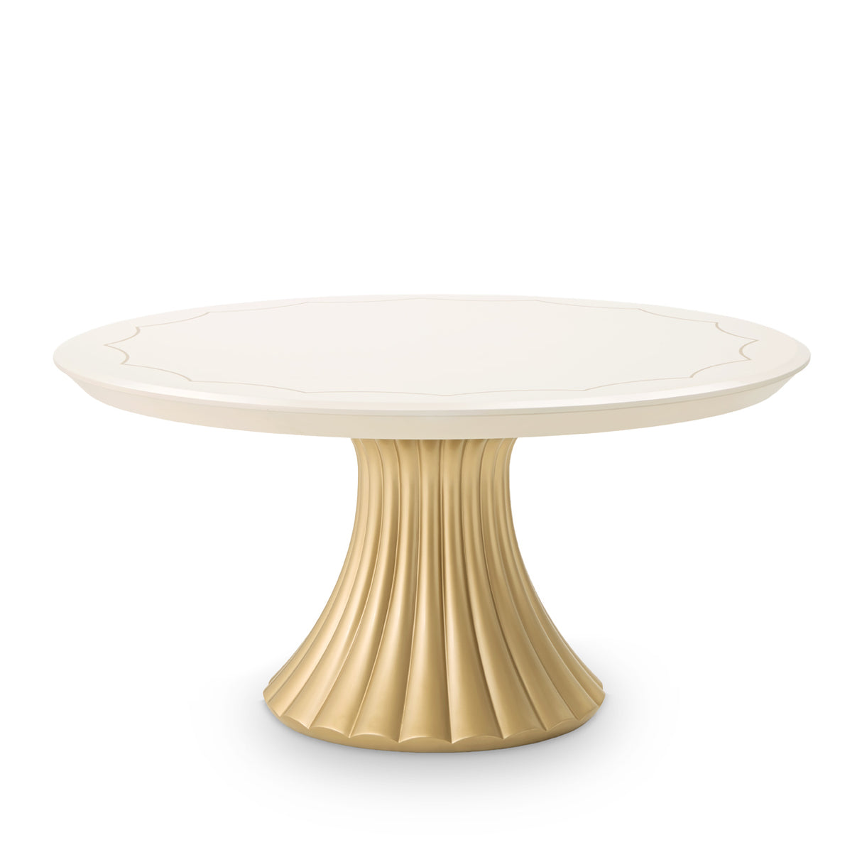 Fantosini Gold Creamy Pearl Round Dining Table from Michael Amini - Luna Furniture