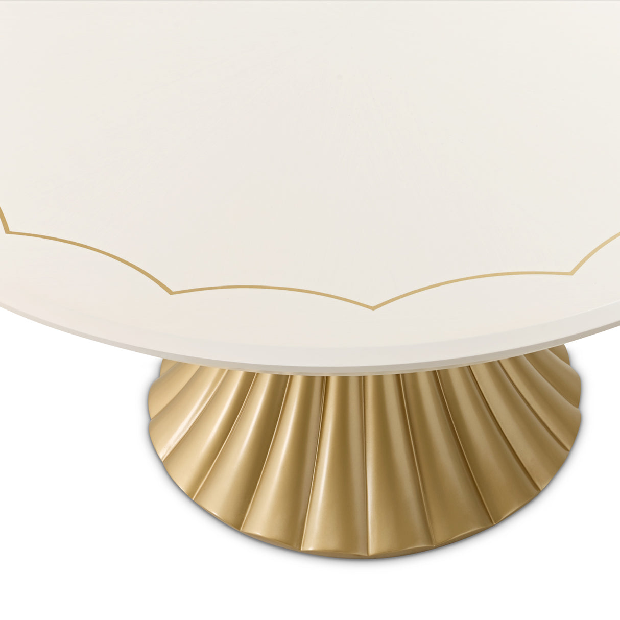 Fantosini Gold Creamy Pearl Round Dining Table from Michael Amini - Luna Furniture