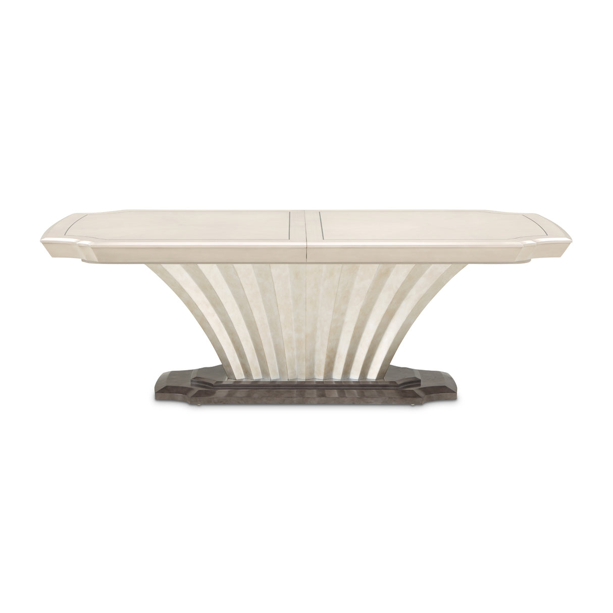 Fantosini Silver Mist Pedestal Dining Table from Michael Amini - Luna Furniture