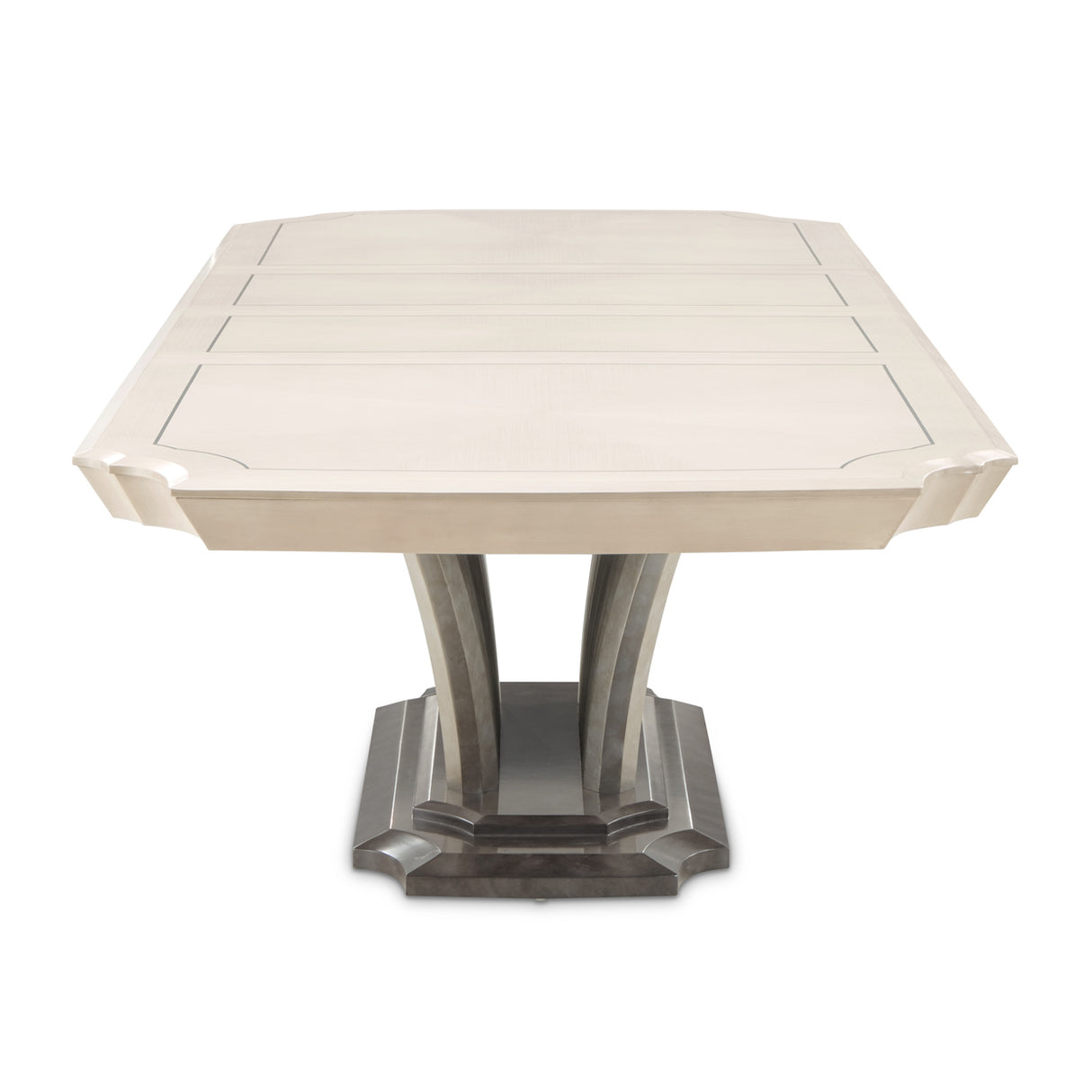 Fantosini Silver Mist Pedestal Dining Table from Michael Amini - Luna Furniture