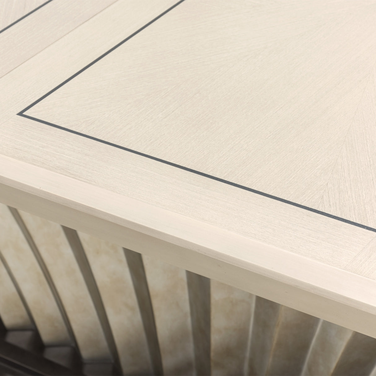 Fantosini Silver Mist Pedestal Dining Table from Michael Amini - Luna Furniture