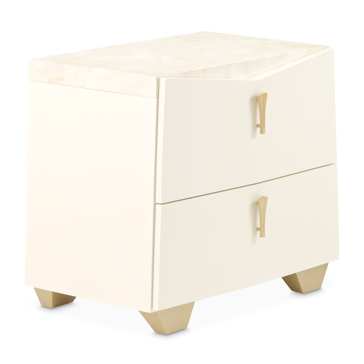 Fantosini Gold Creamy Pearl Nightstand from Michael Amini - Luna Furniture