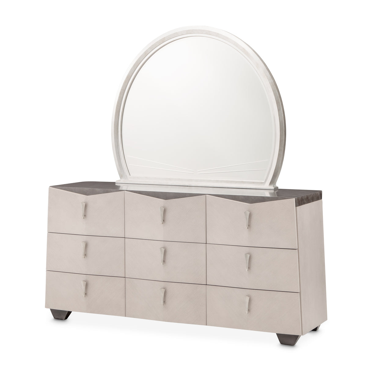 Fantosini Silver Mist Dresser With Mirror from Michael Amini - Luna Furniture