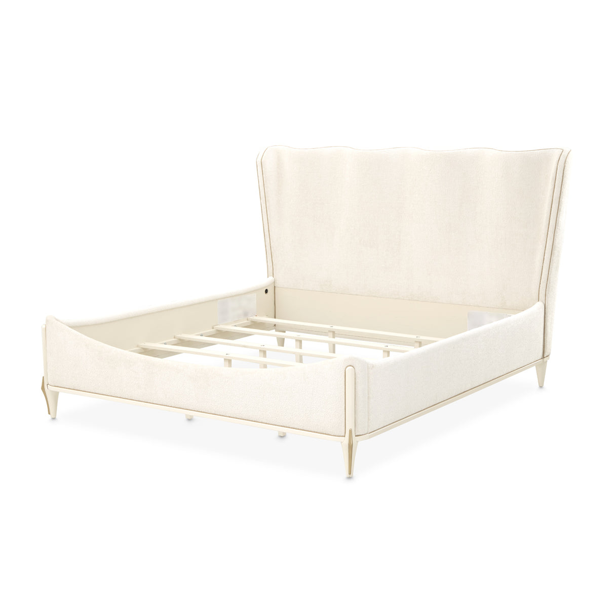 La Terrazza Creamy Pearl Upholstered Bed from Michael Amini - Luna Furniture