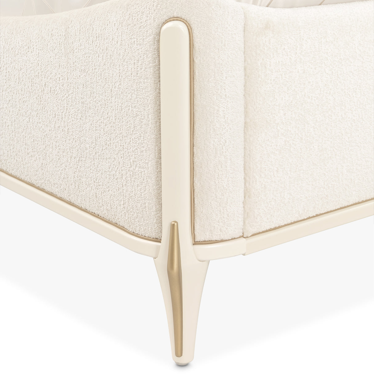 La Terrazza Creamy Pearl Upholstered Bed from Michael Amini - Luna Furniture