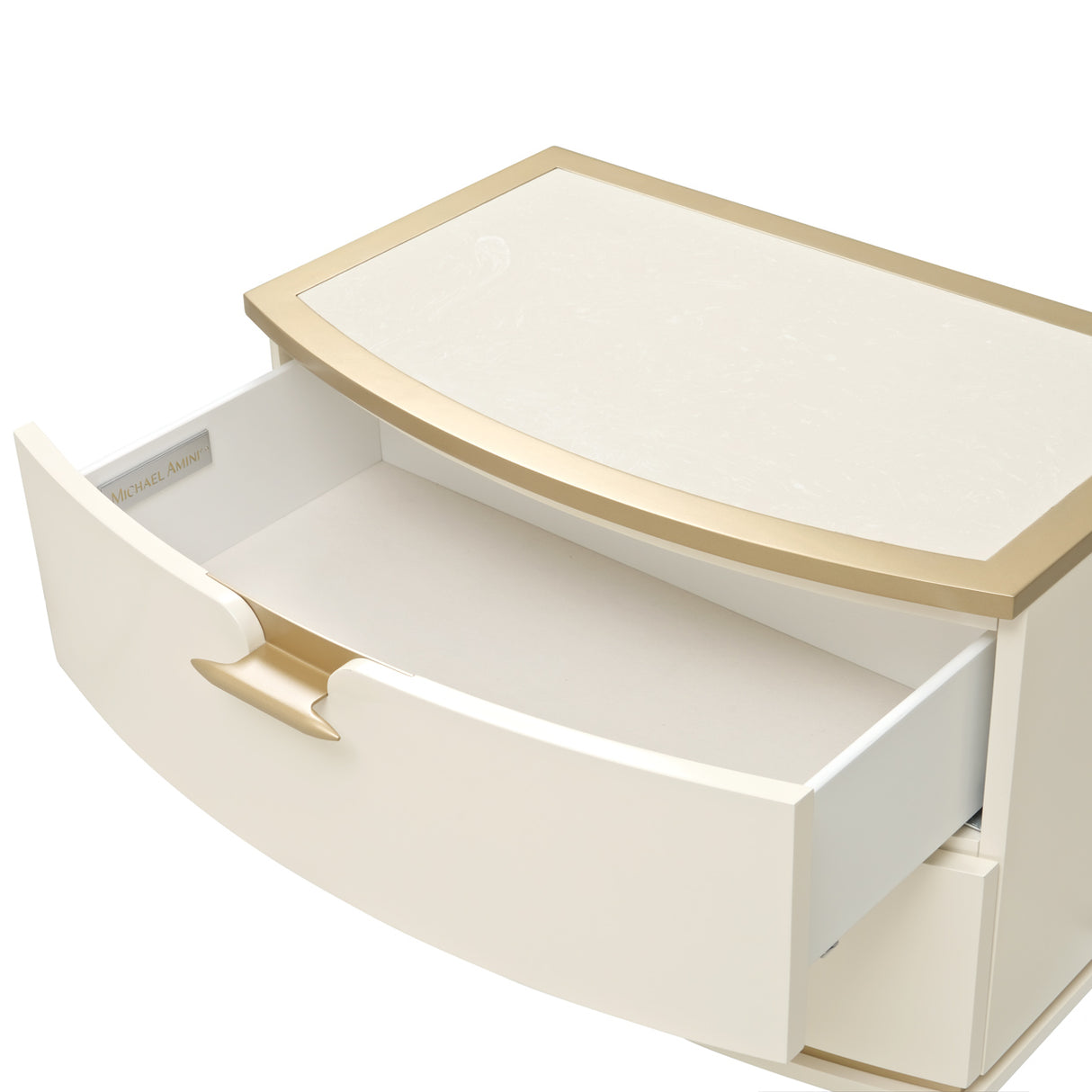 La Terrazza Creamy Pearl Large Nightstand from Michael Amini - Luna Furniture