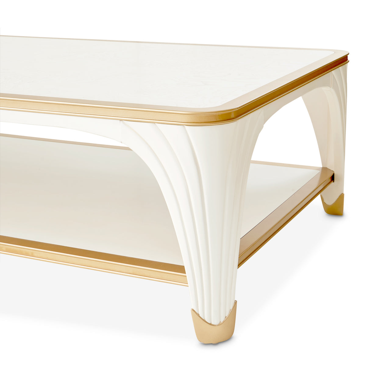 La Terrazza Creamy Pearl Rect. Cocktail Table Creamy Pearl from Michael Amini - Luna Furniture