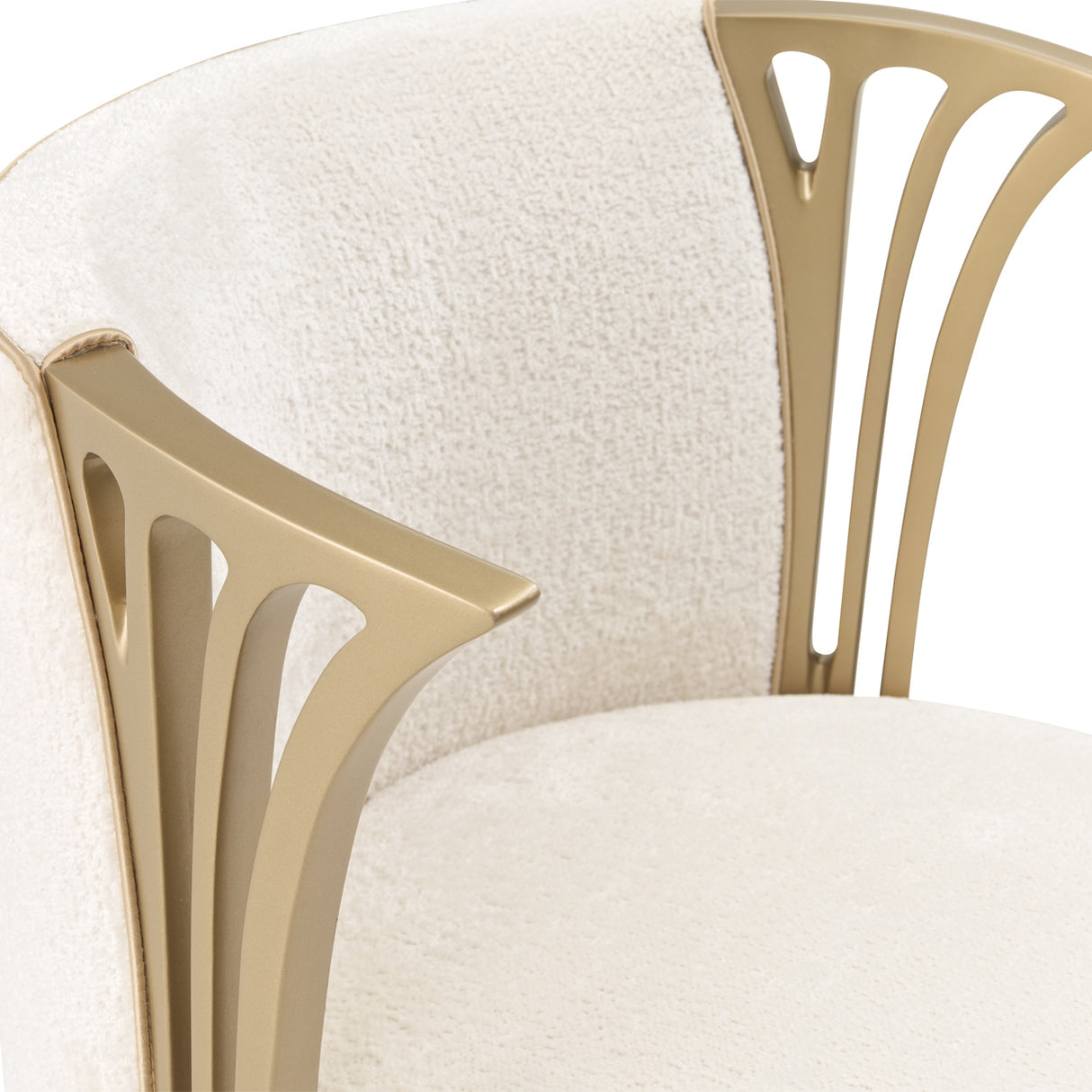 La Terrazza Creamy Pearl Vanity Chair from Michael Amini - Luna Furniture