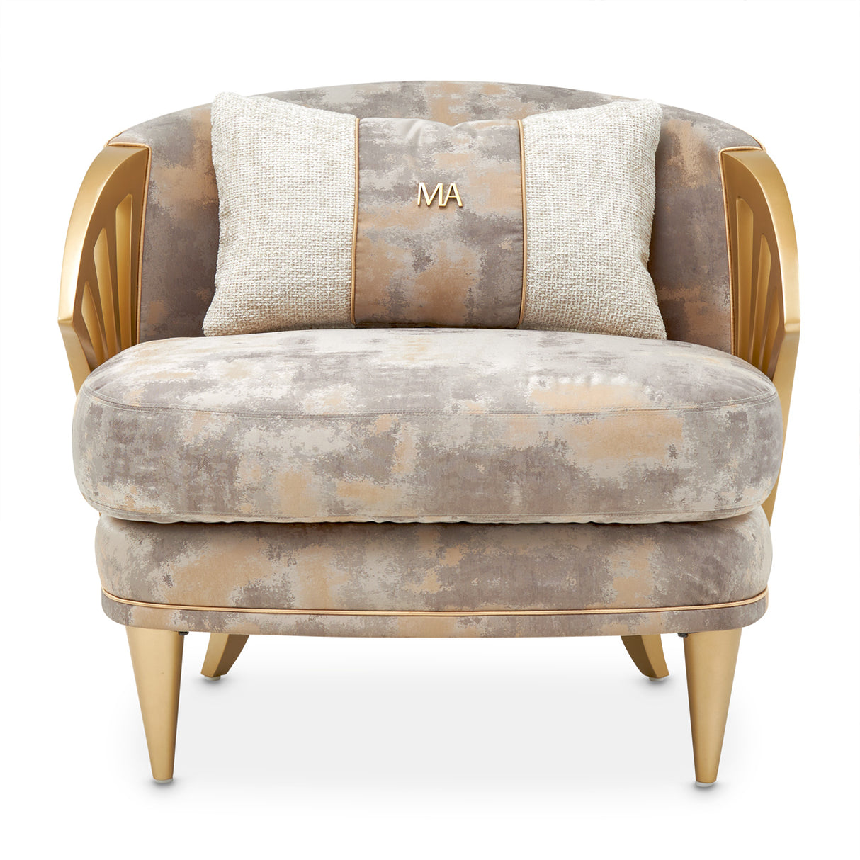 La Terrazza Light Champagne Accent Chair Cappuccino Light Champagne from Michael Amini - Luna Furniture