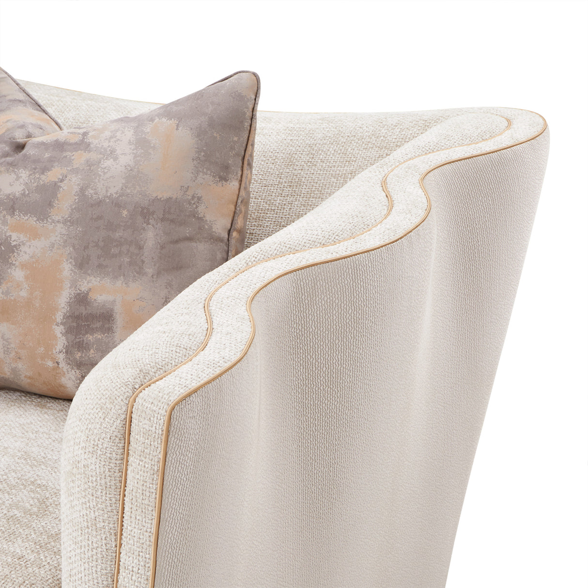 La Terrazza Light Champagne Matching Chair Cappuccino Light Champagne from Michael Amini - Luna Furniture