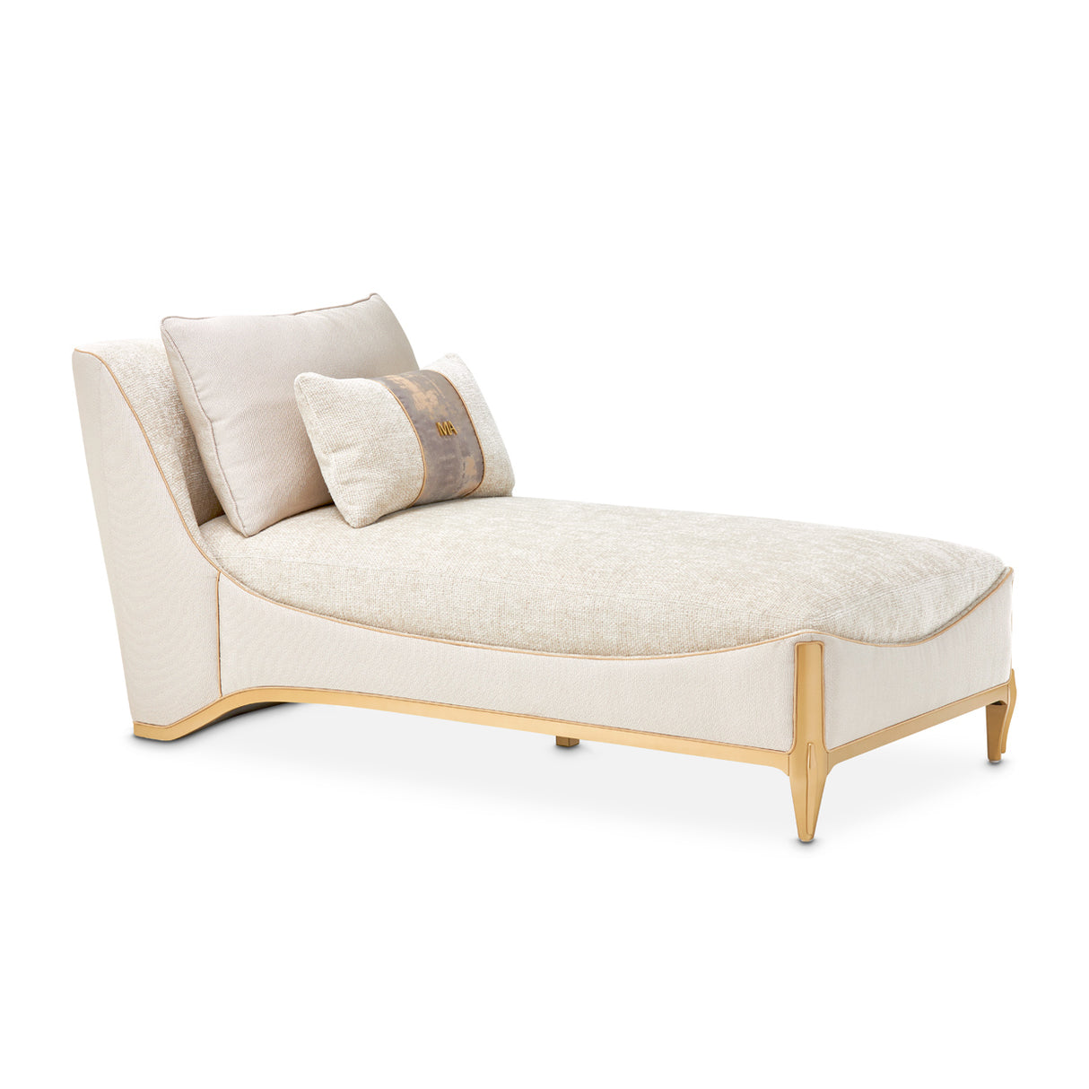 La Terrazza Light Champagne Chaise Cappuccino Light Champagne from Michael Amini - Luna Furniture