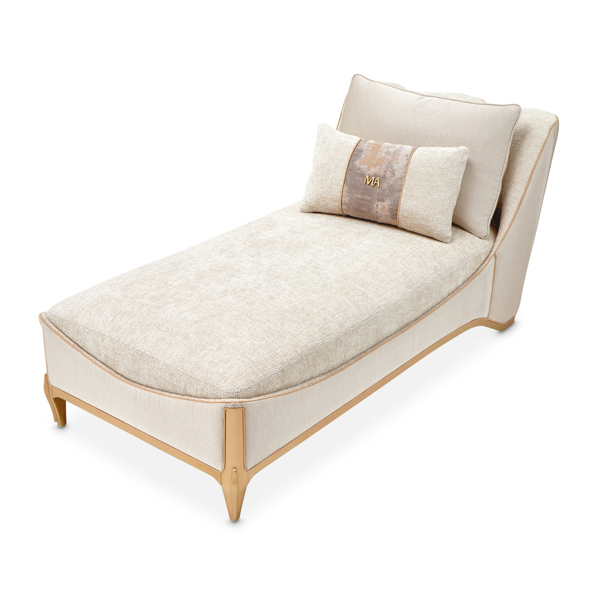 La Terrazza Light Champagne Chaise Cappuccino Light Champagne from Michael Amini - Luna Furniture
