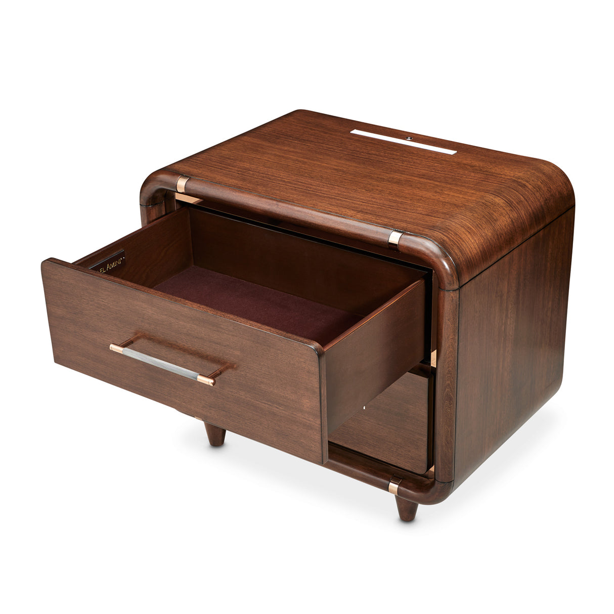 Mason Park Umber Nightstand With Led Lighting from Michael Amini - Luna Furniture