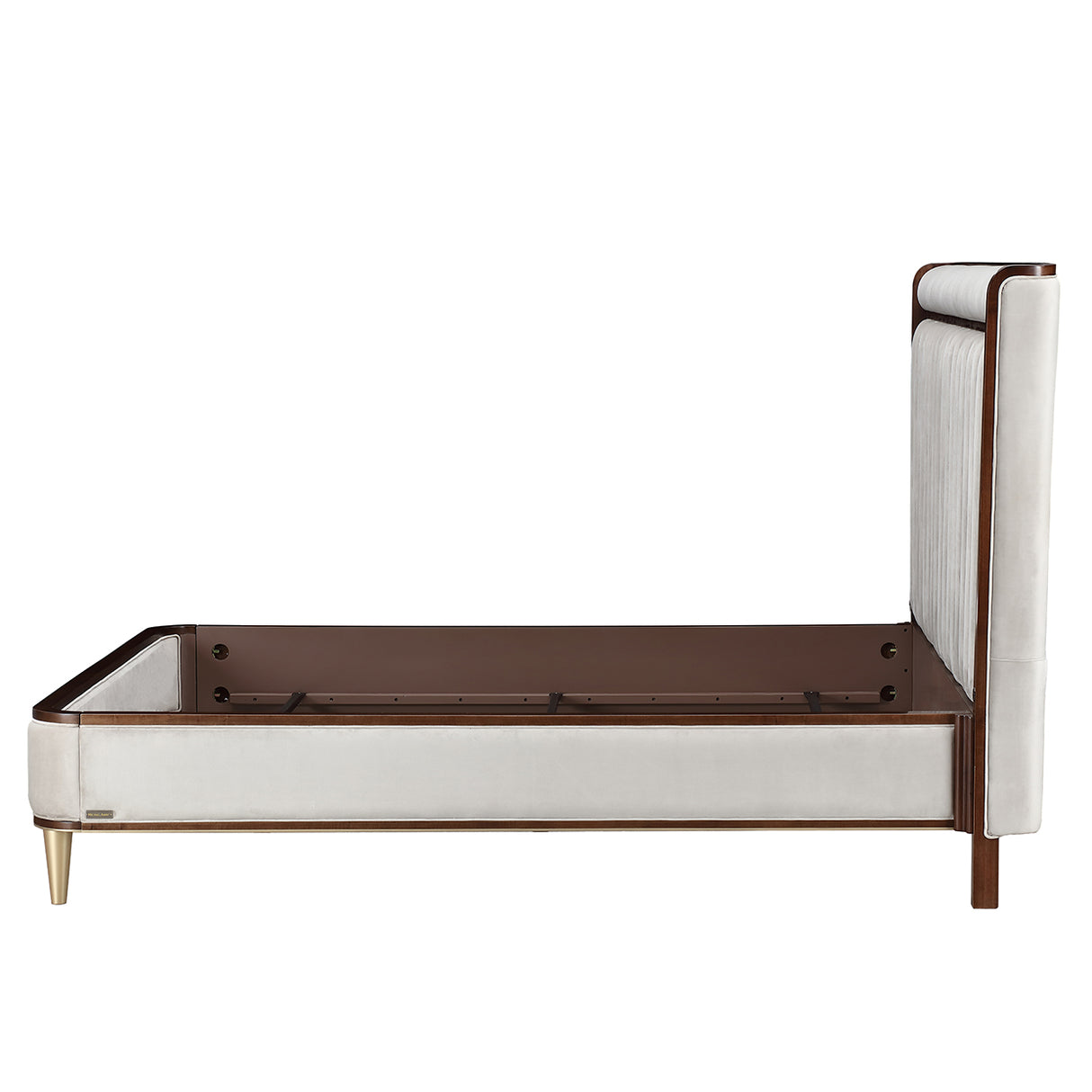 Houston Walnut Eastern King Channel Tufted Panel Bed 3pc from Michael Amini - Luna Furniture