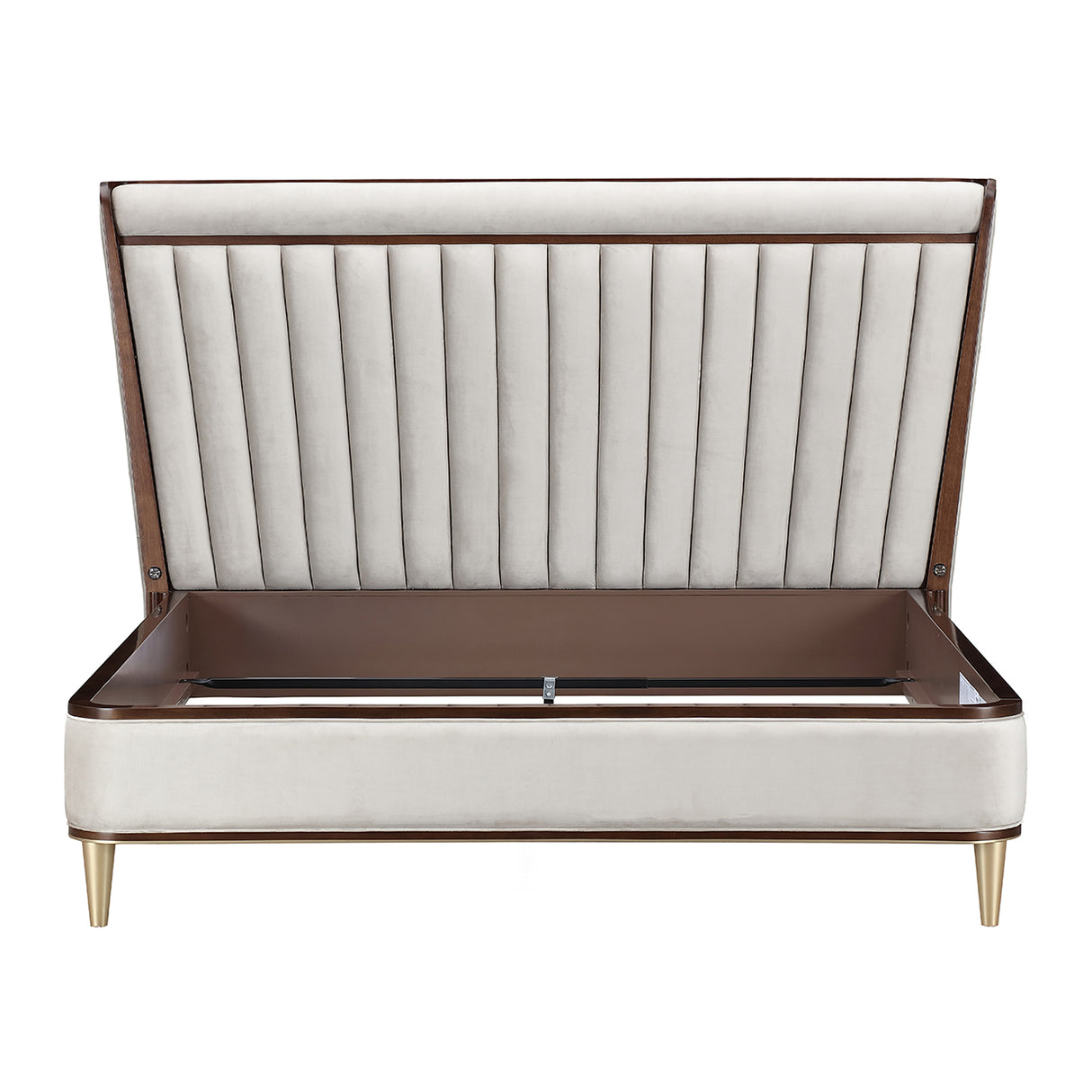 Houston Walnut Eastern King Channel Tufted Panel Bed 3pc from Michael Amini - Luna Furniture