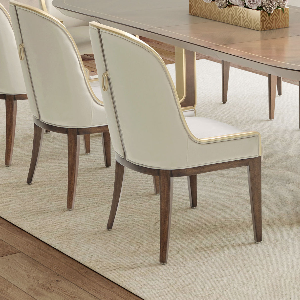 Houston Walnut Assmebled Side Chair Walnut from Michael Amini - Luna Furniture
