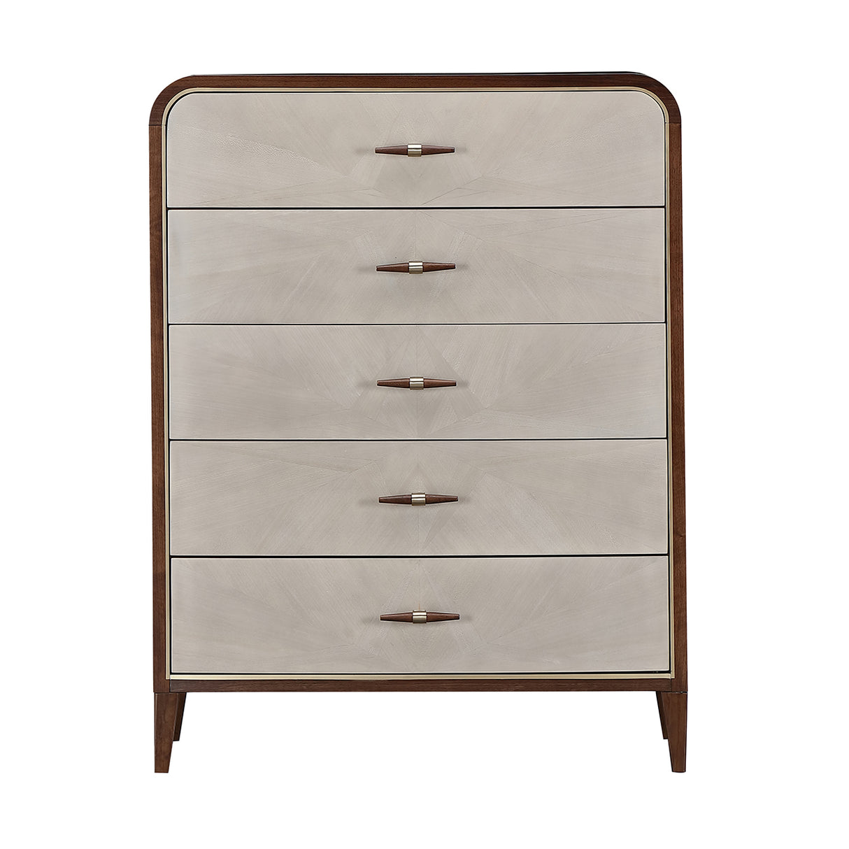 Houston Walnut 5 Drawer Chest Walnut from Michael Amini - Luna Furniture