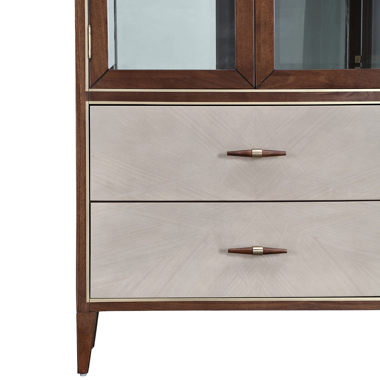 Houston Walnut Display Cabinet from Michael Amini - Luna Furniture