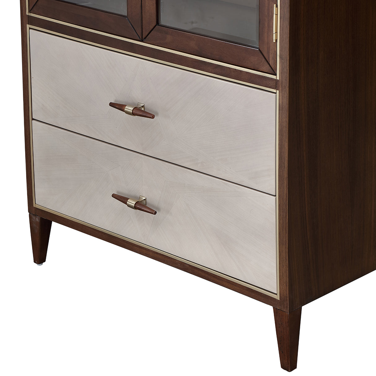 Houston Walnut Display Cabinet from Michael Amini - Luna Furniture