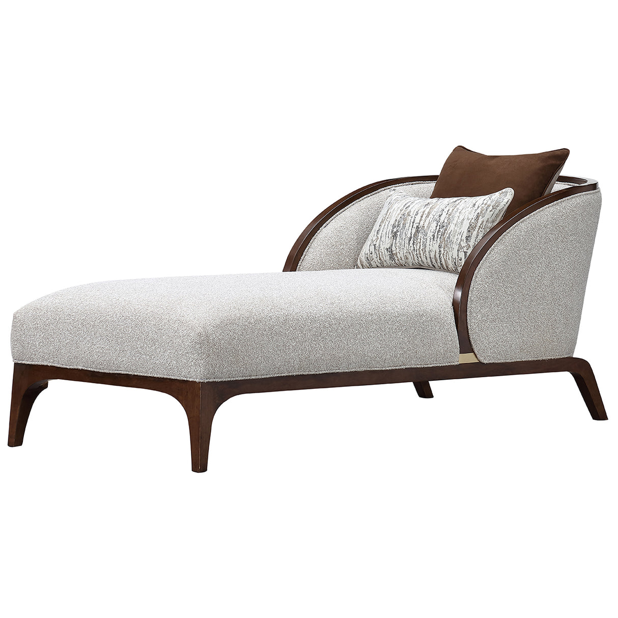 Houston Walnut Chaise from Michael Amini - Luna Furniture
