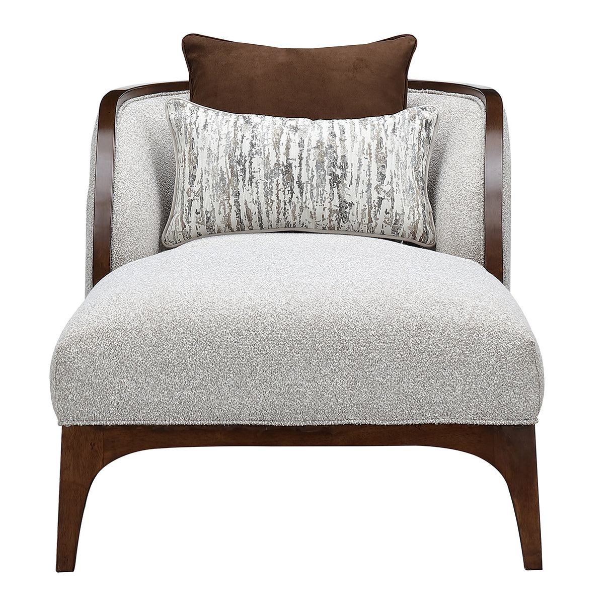 Houston Walnut Chaise from Michael Amini - Luna Furniture