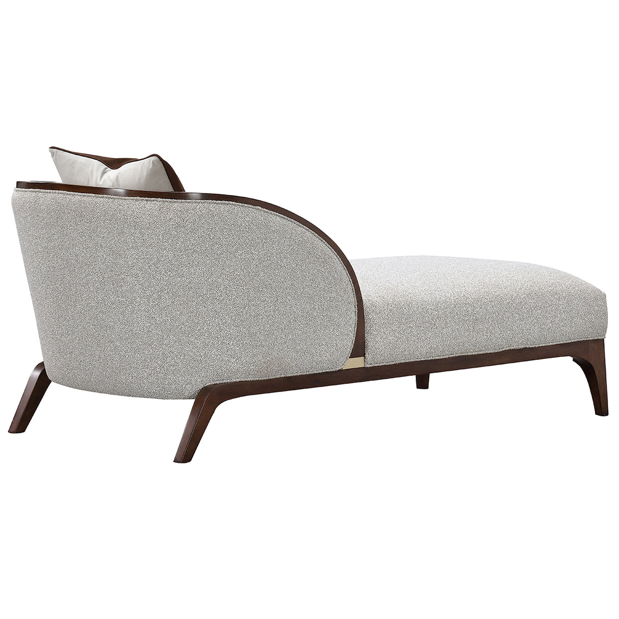 Houston Walnut Chaise from Michael Amini - Luna Furniture