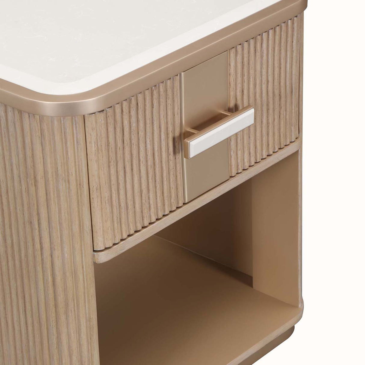 West Kensington - Caramel Sea Salt Caramel 1-drawer Nightstand from Michael Amini - Luna Furniture