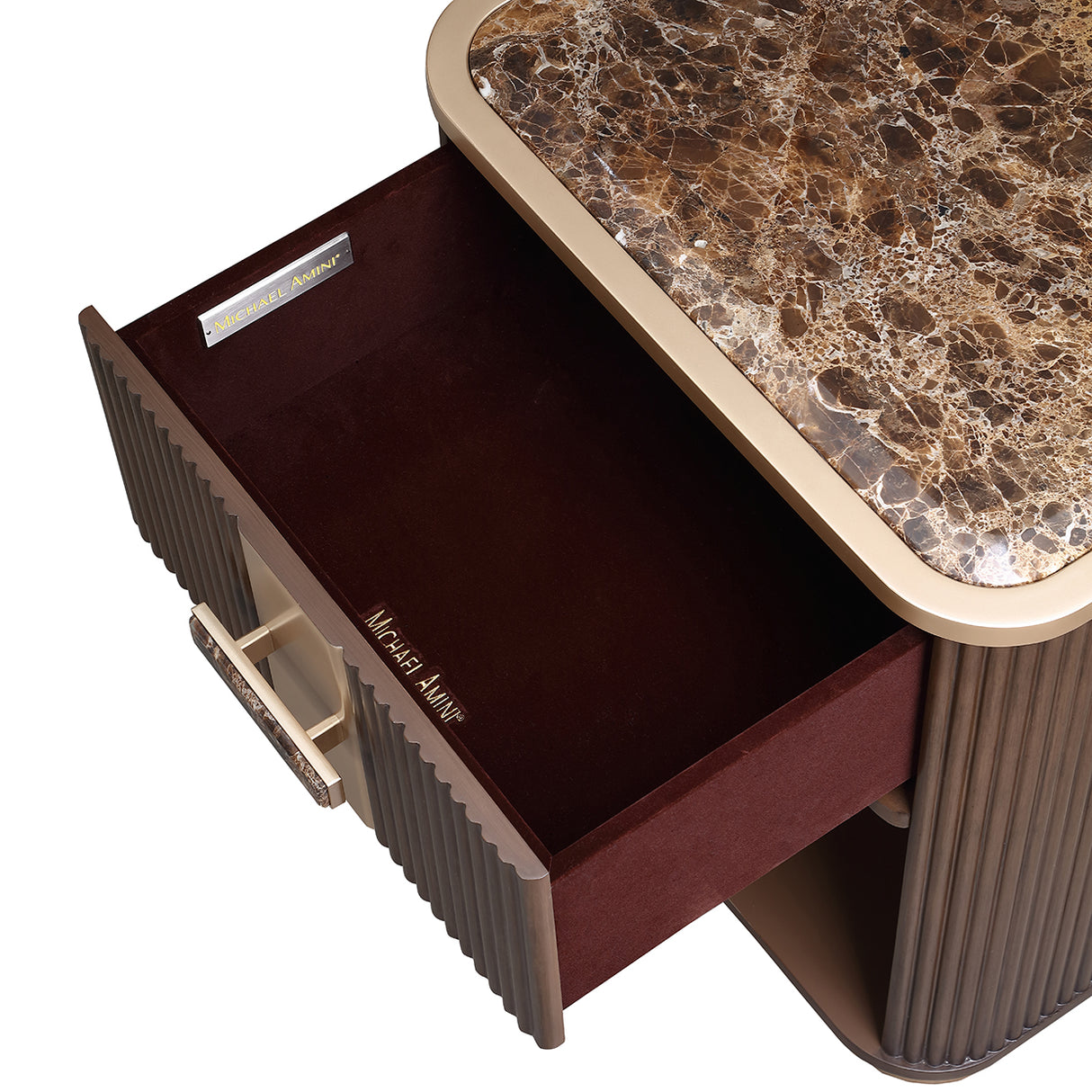 West Kensington Medium Espresso 1-drawer Nightstand from Michael Amini - Luna Furniture