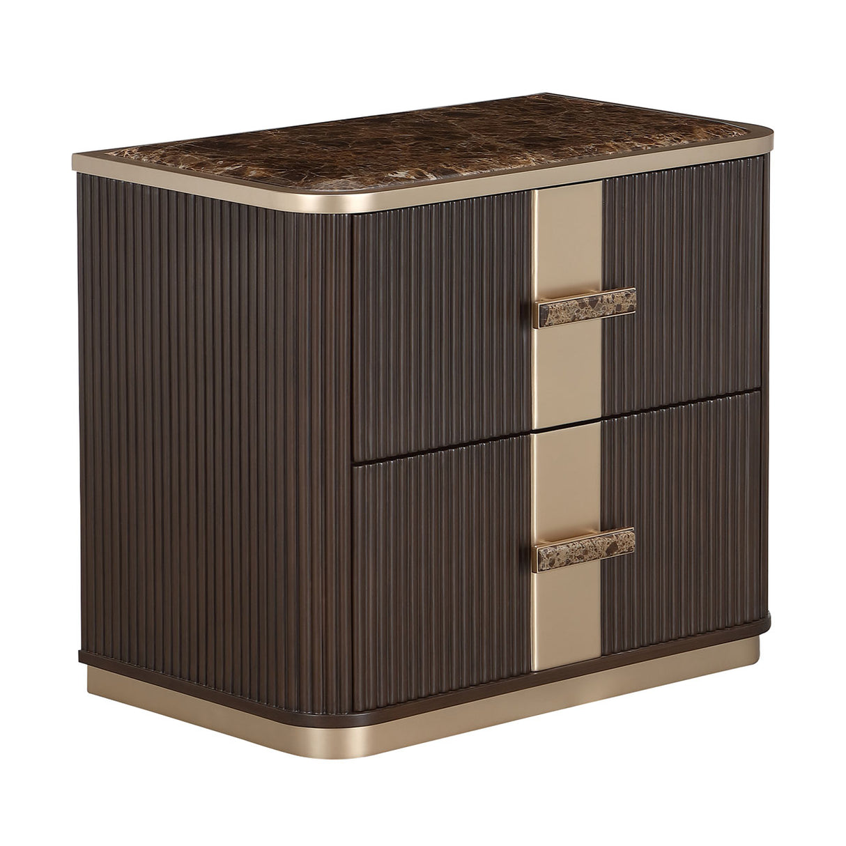 West Kensington Medium Espresso 2-drawer Nightstand from Michael Amini - Luna Furniture