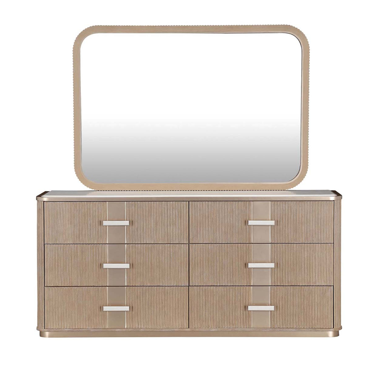 West Kensington - Caramel Sea Salt Caramel Dresser With Mirror from Michael Amini - Luna Furniture