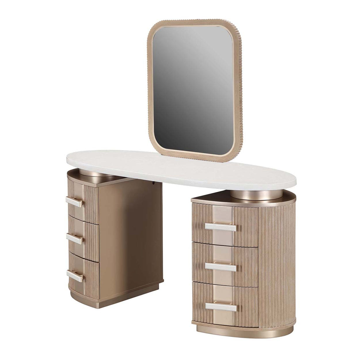 West Kensington - Caramel Sea Salt Caramel Vanity With Mirror from Michael Amini - Luna Furniture
