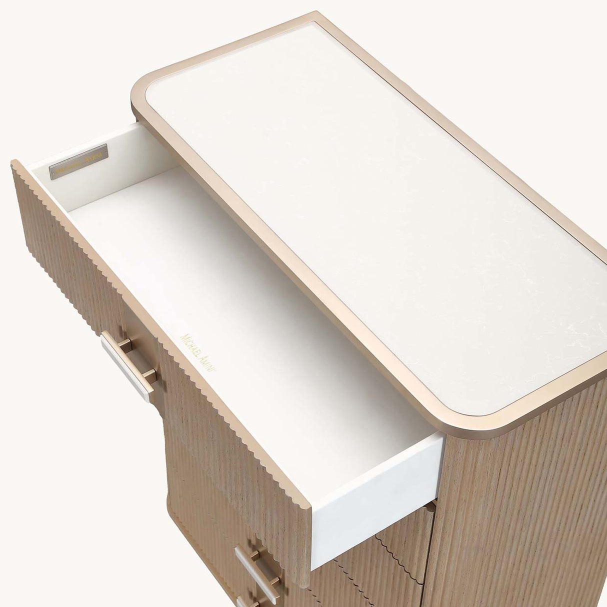 West Kensington - Caramel Sea Salt Caramel Highboy Chest from Michael Amini - Luna Furniture