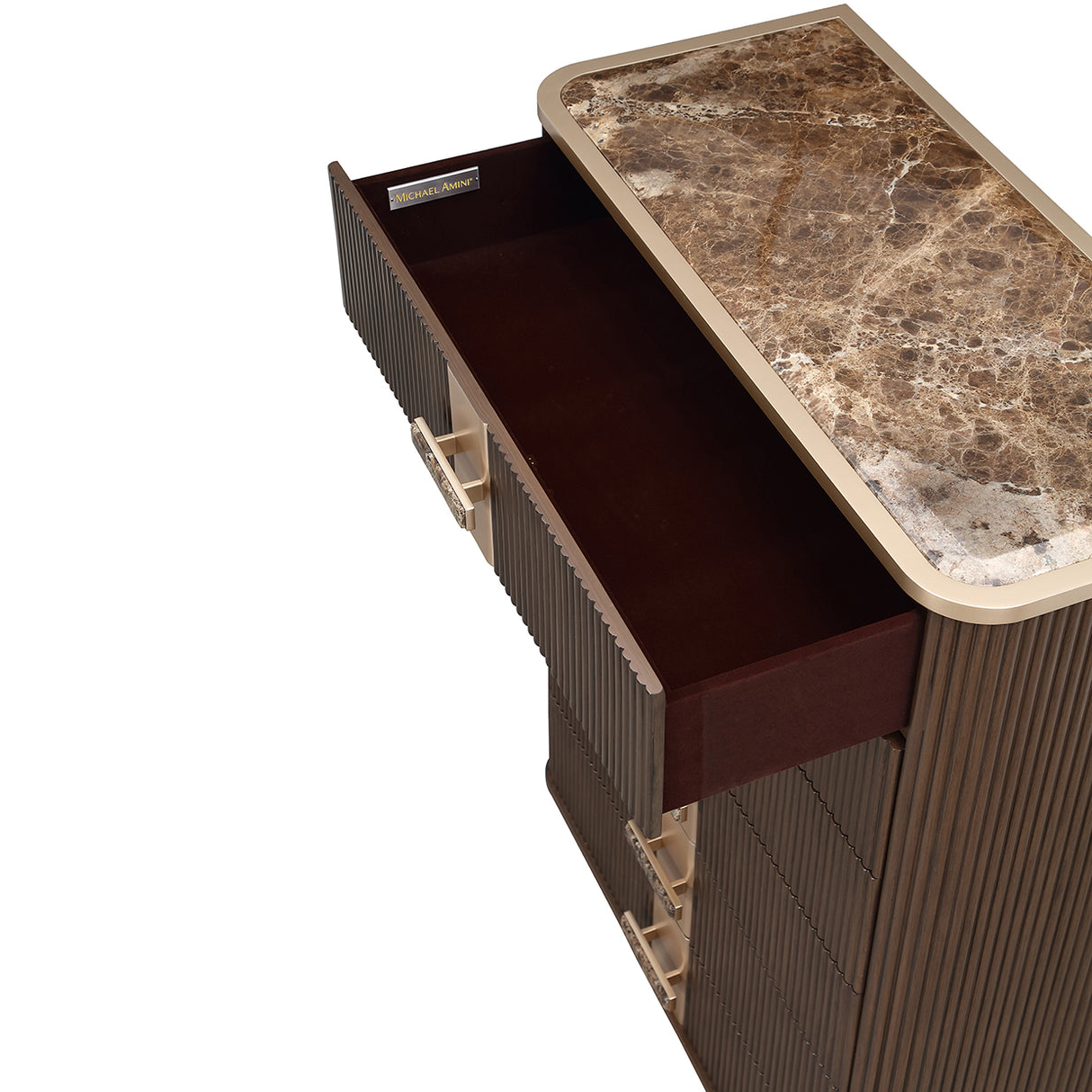 West Kensington Medium Espresso Highboy Chest from Michael Amini - Luna Furniture
