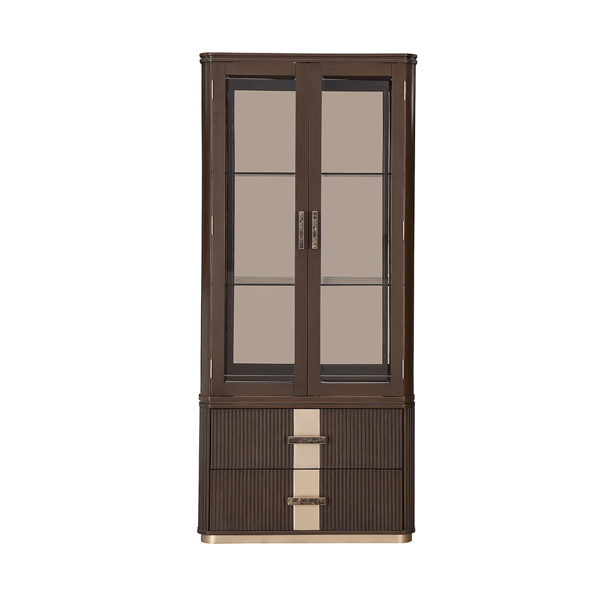 West Kensington Medium Espresso Display Cabinet from Michael Amini - Luna Furniture