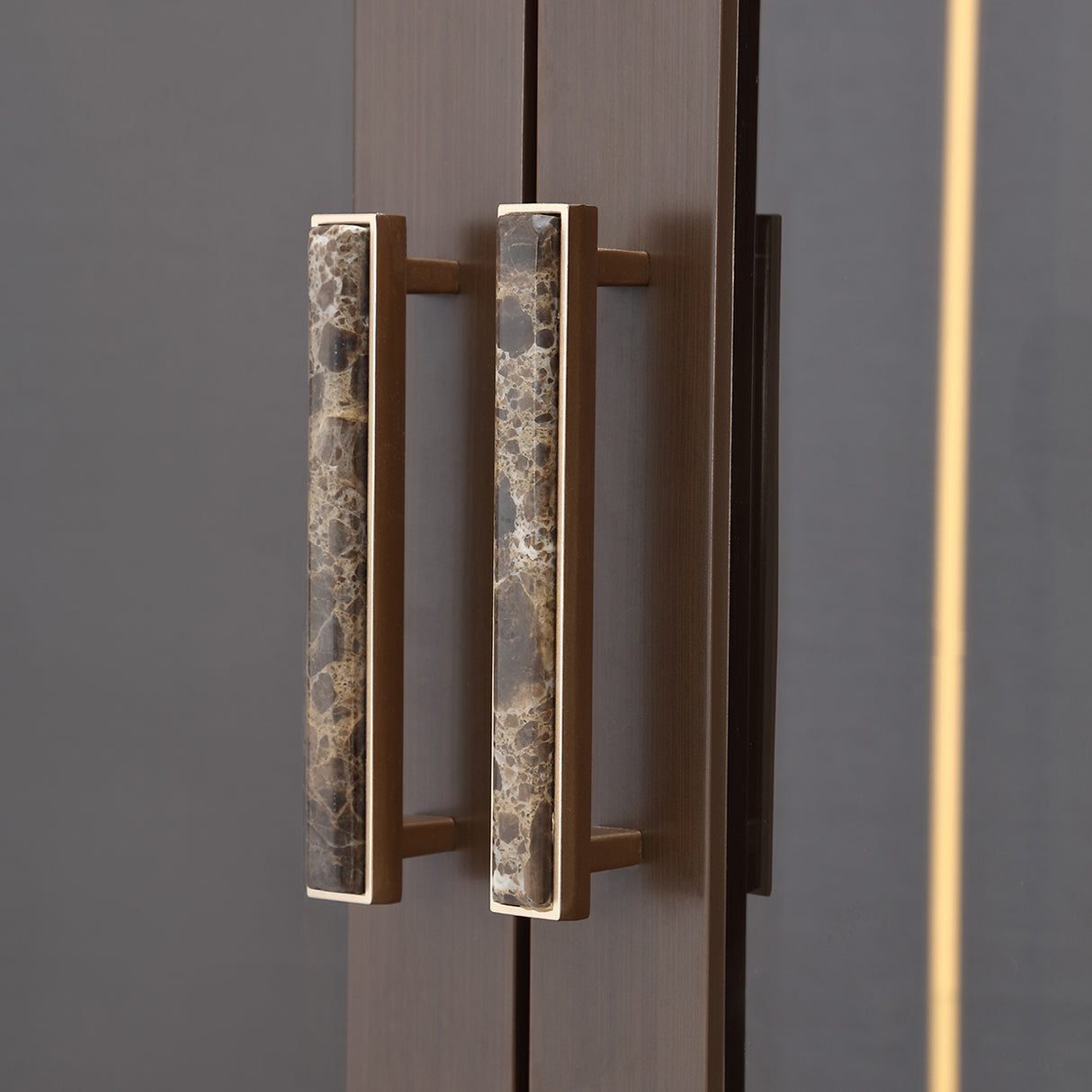 West Kensington Medium Espresso Display Cabinet from Michael Amini - Luna Furniture
