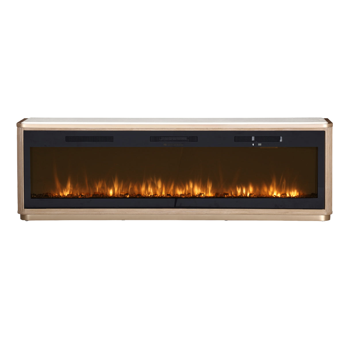 West Kensington - Caramel Sea Salt Caramel Fireplace & Electric Insert 2pc from Michael Amini - Luna Furniture