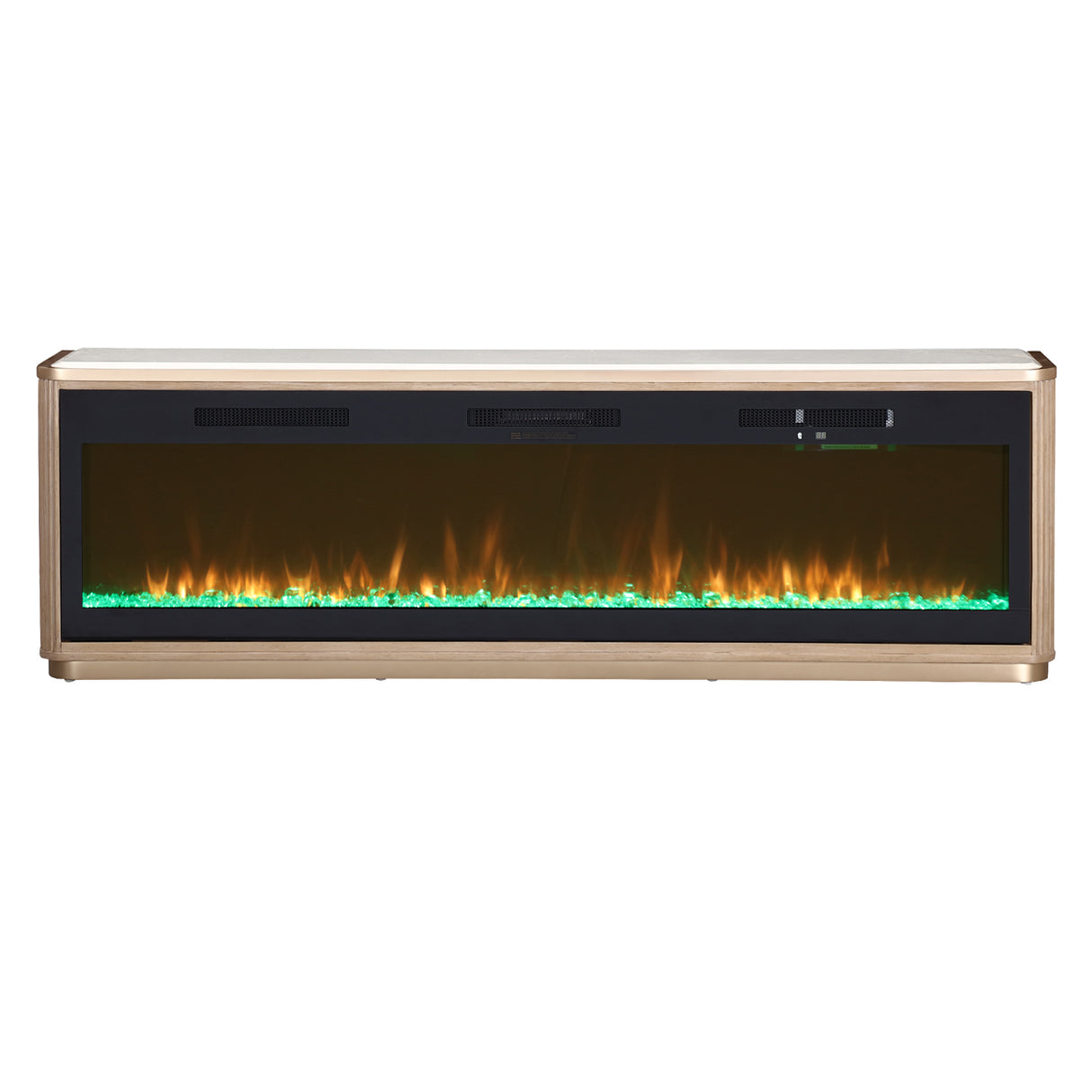 West Kensington - Caramel Sea Salt Caramel Fireplace & Electric Insert 2pc from Michael Amini - Luna Furniture